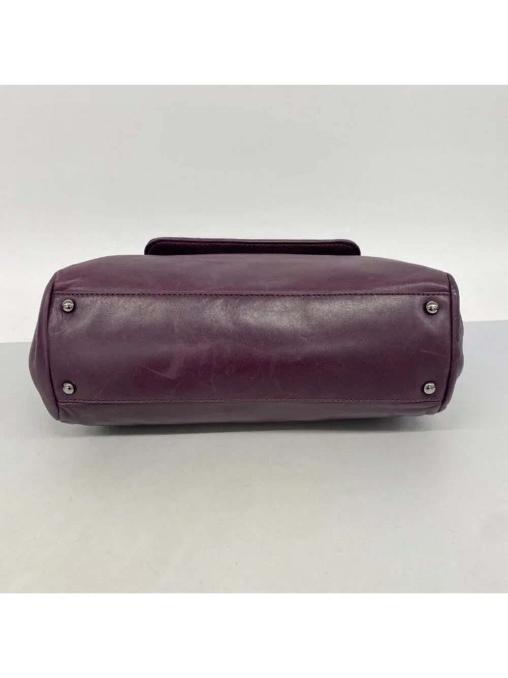 Chanel Shoulder Bag Lambskin Purple Silver
